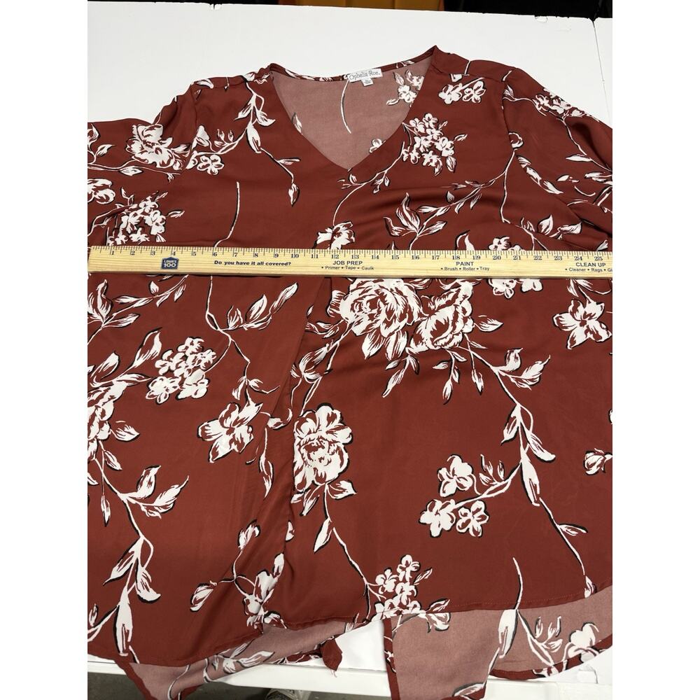 OPHELIA ROE ~ Plus 3X Floral Pullover Long Sleeve Shirt Top Blouse - Picture 3 of 8